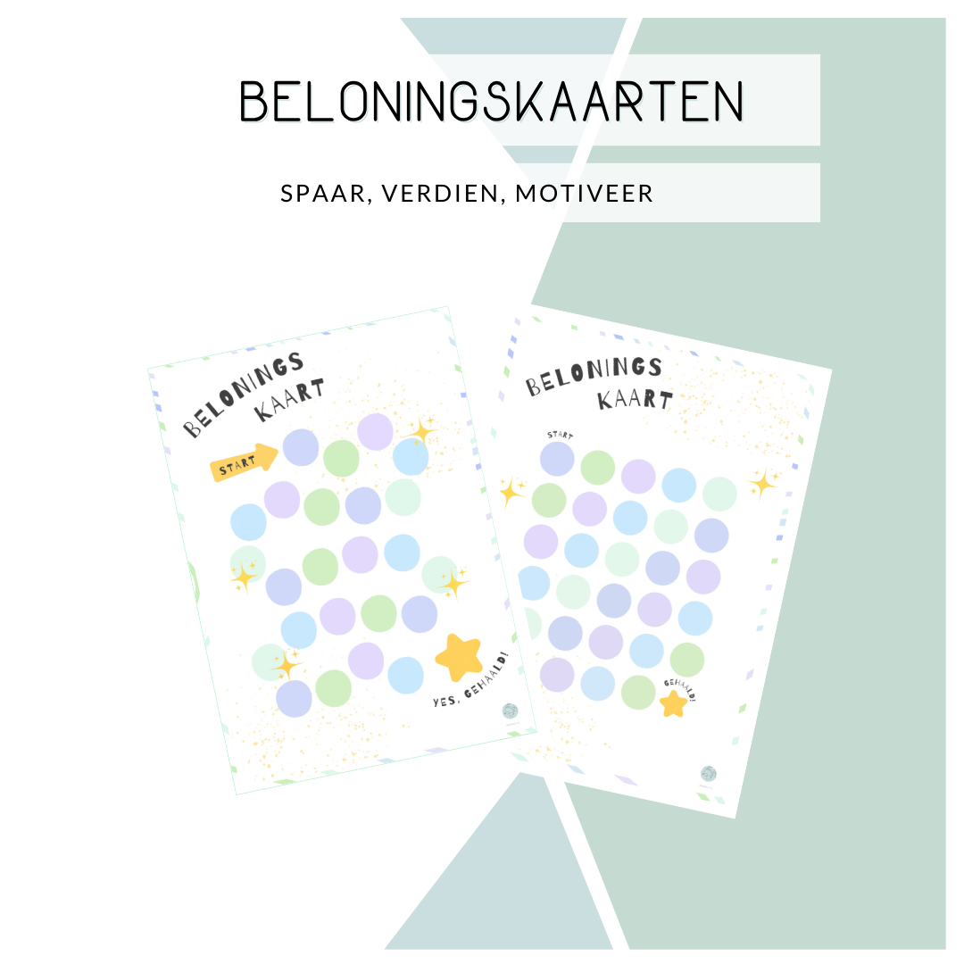Beloningskaarten (blauw/groen/paars)