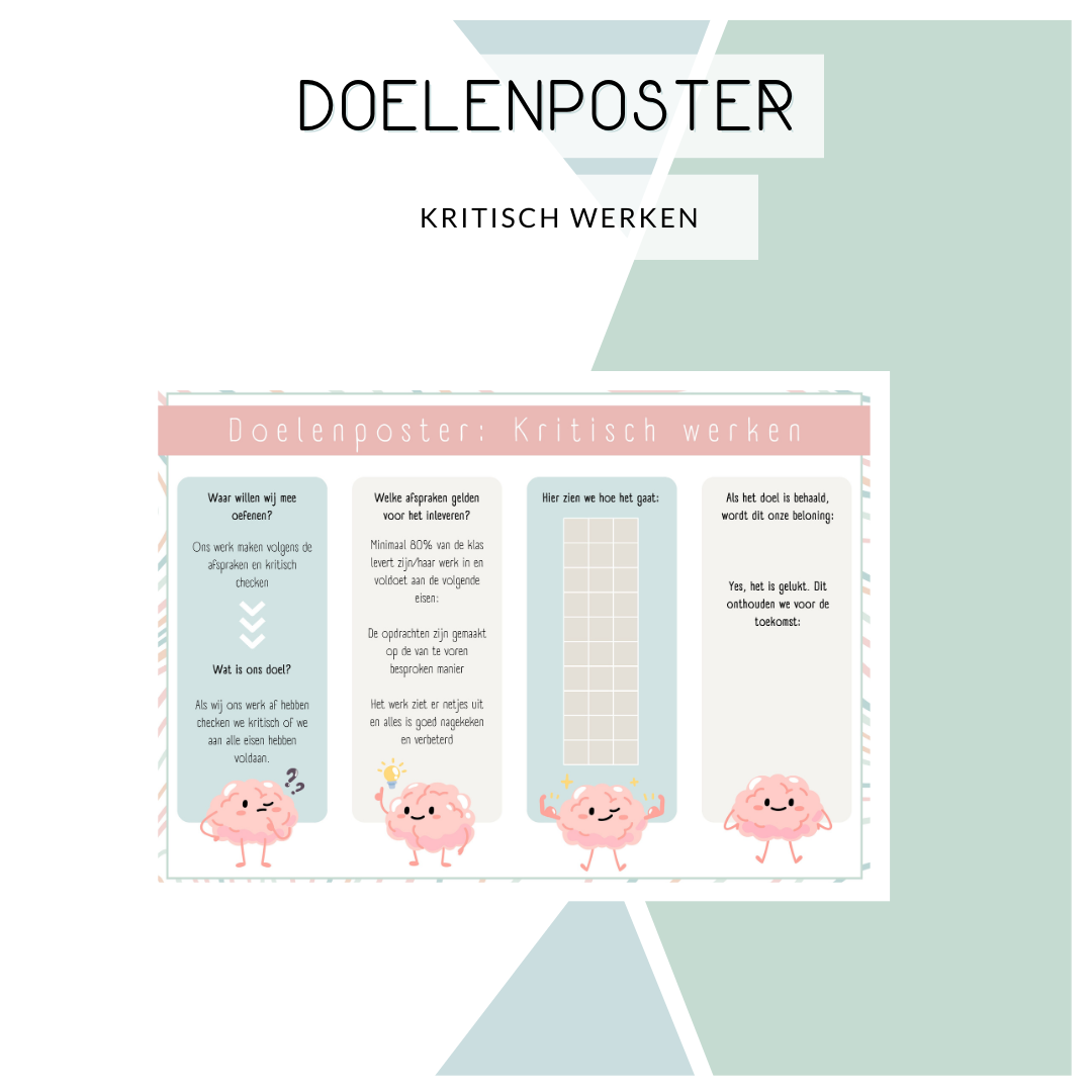 Doelenposter - Kritisch werken