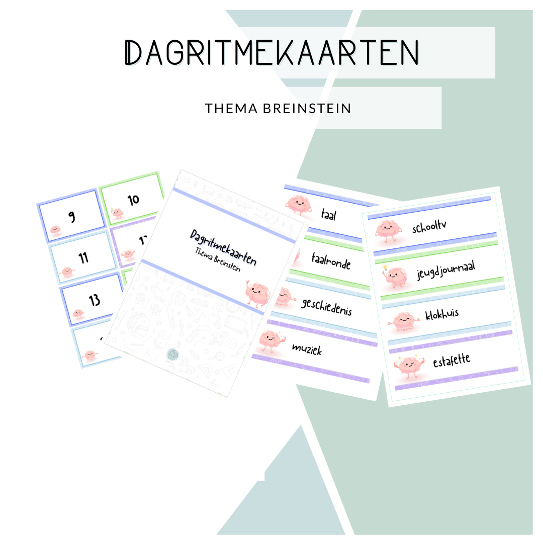 Dagritmekaarten - Thema (Br)Einstein (blauw/groen/paars)