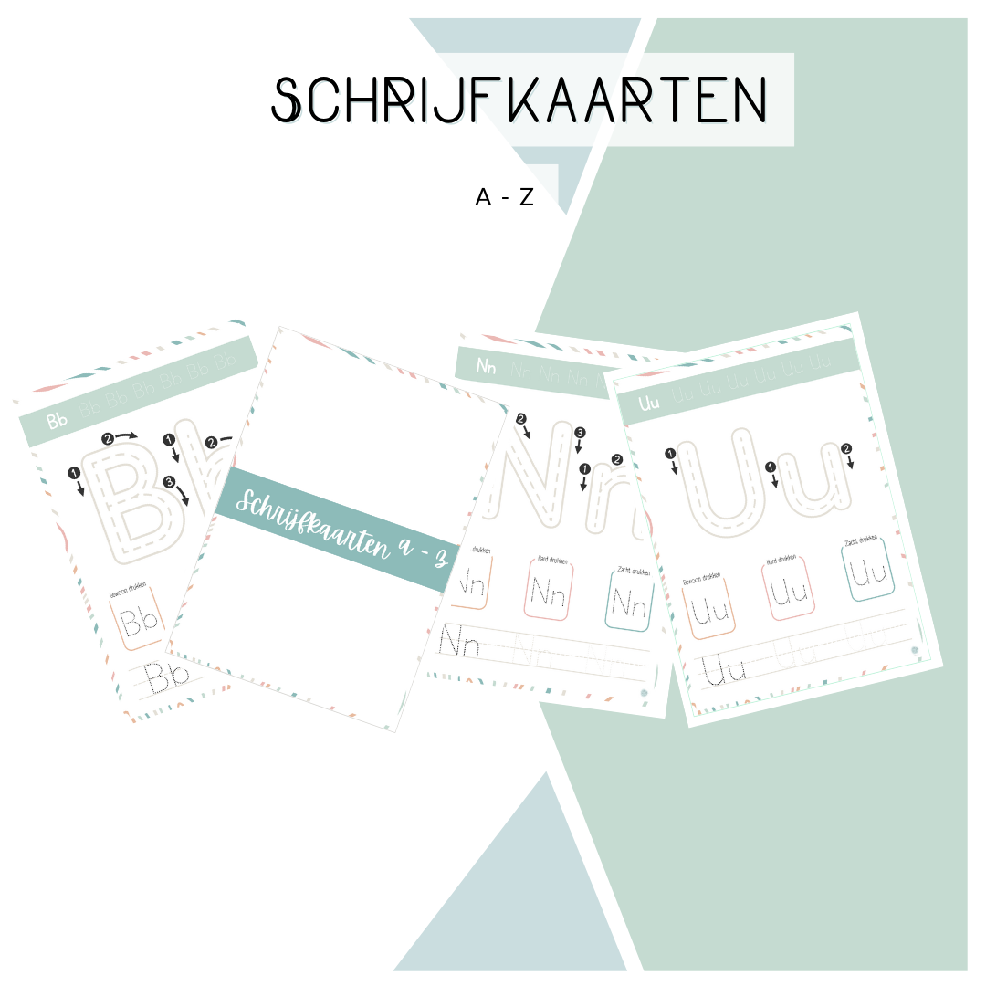 Schrijfkaarten a - z