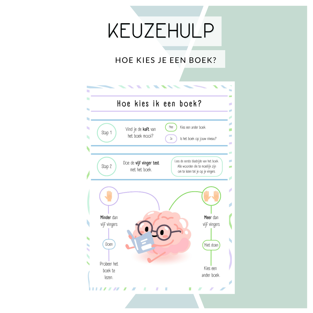 Hoe kies je een boek - blauw/groen/paars