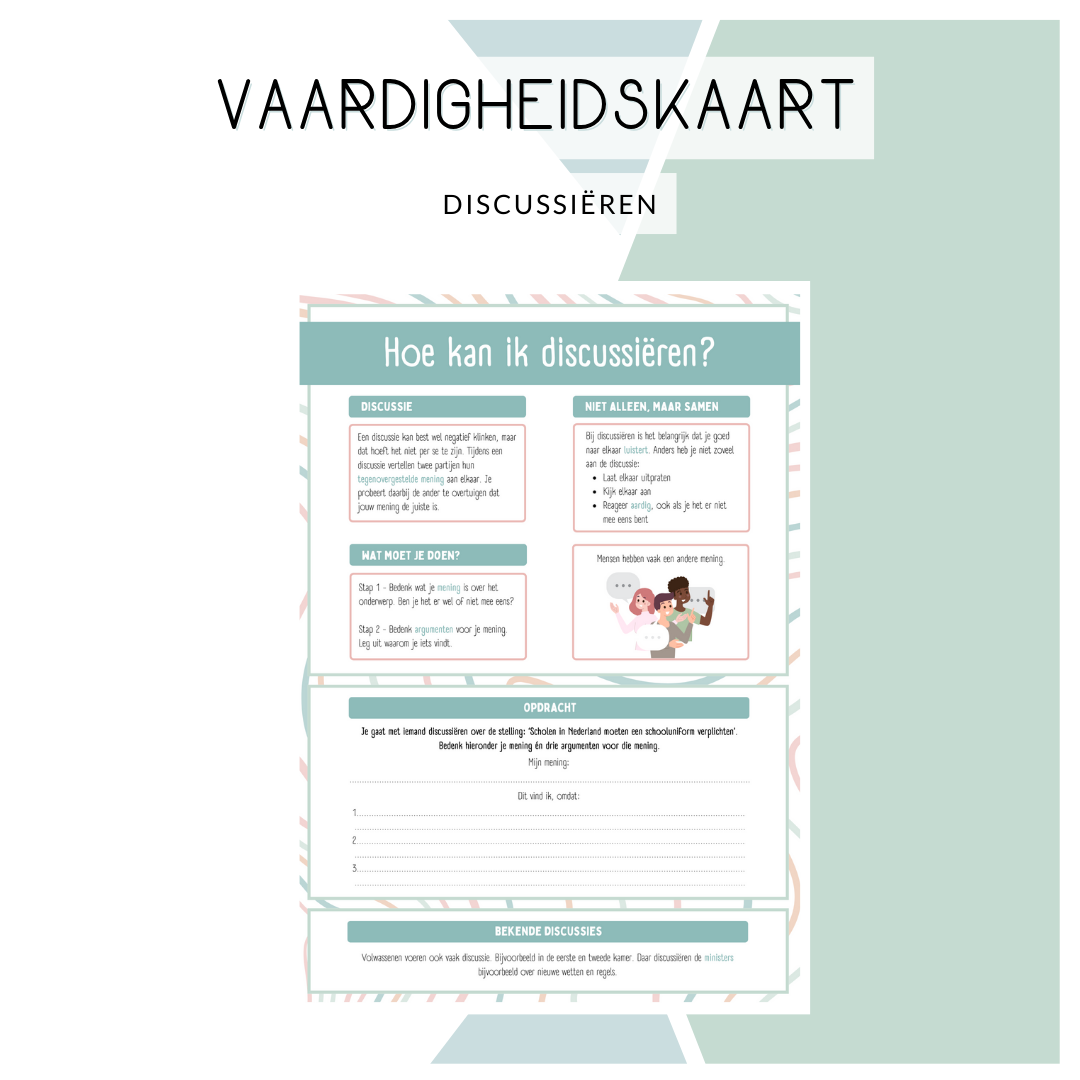 Vaardigheidskaart - Discussiëren