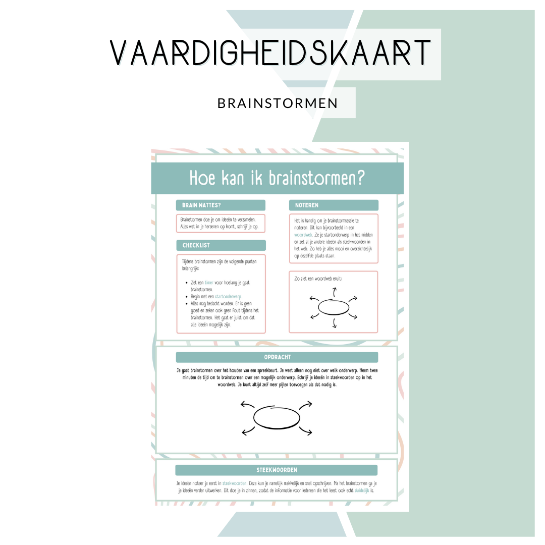 Vaardigheidskaart - Brainstormen