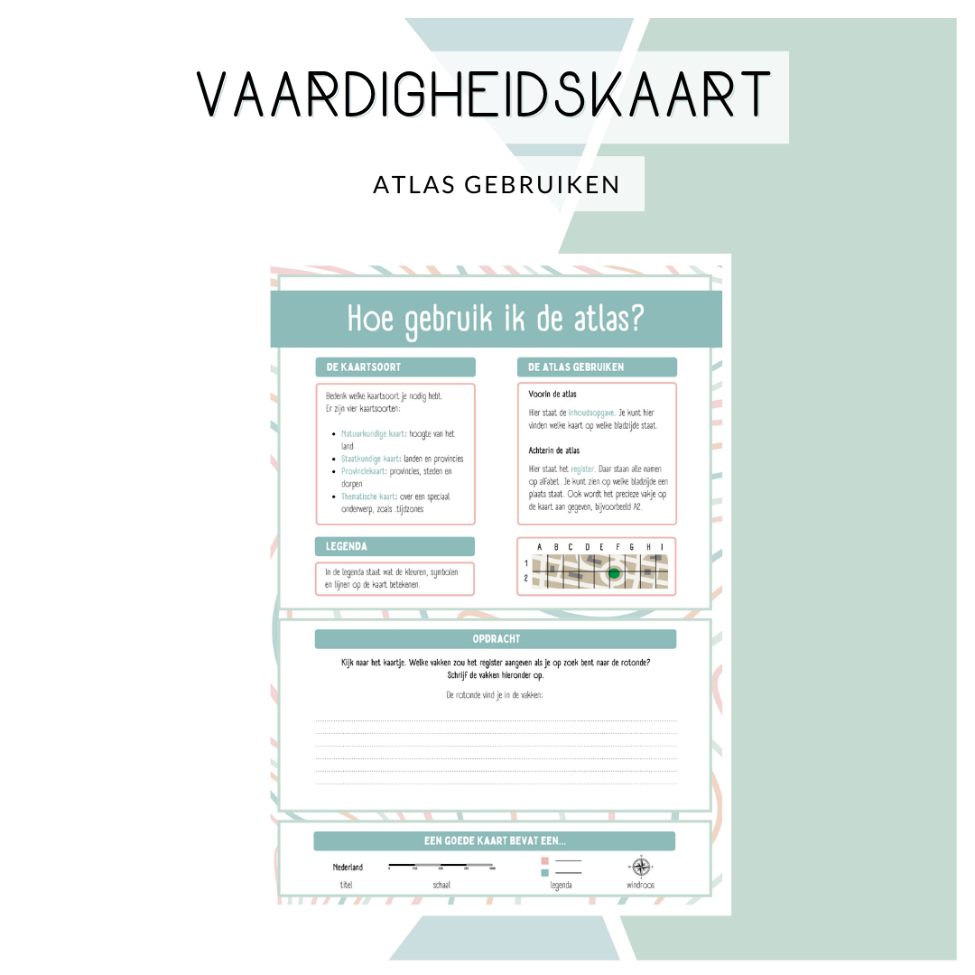 Vaardigheidskaart - Atlas gebruiken