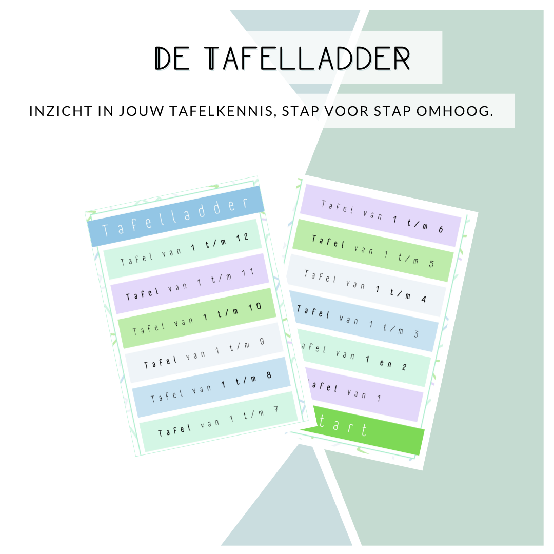 Tafelladder (blauw/groen/paars)