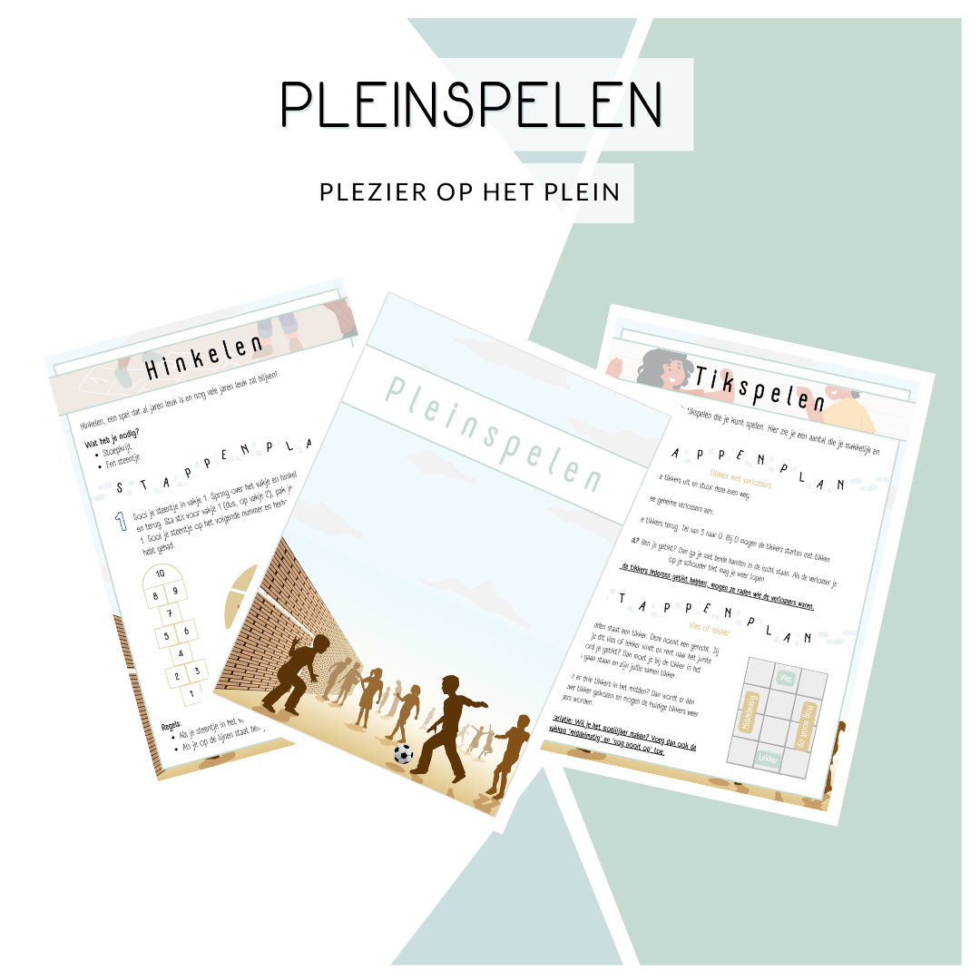 Pleinspelen - Kant en klare uitlegkaarten