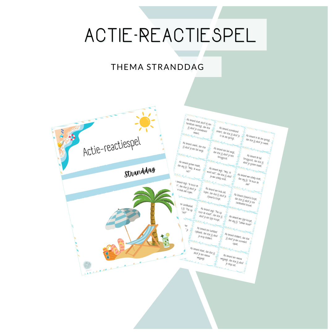 Actie-reactie spel - Thema: Stranddag