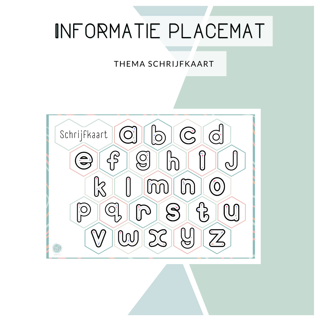 Informatie placemat - Schrijfkaart