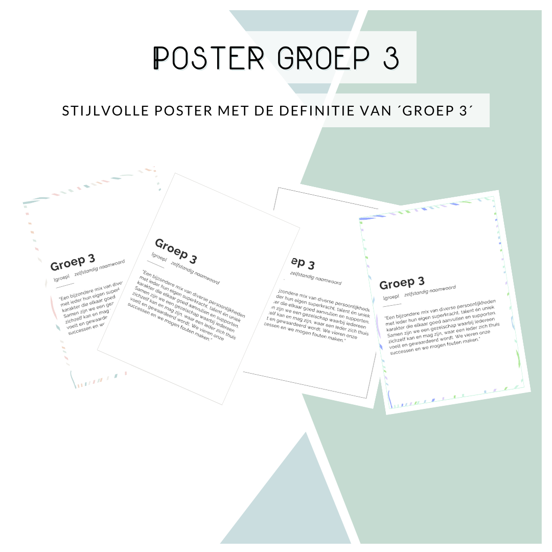 Poster definitie: groep 3