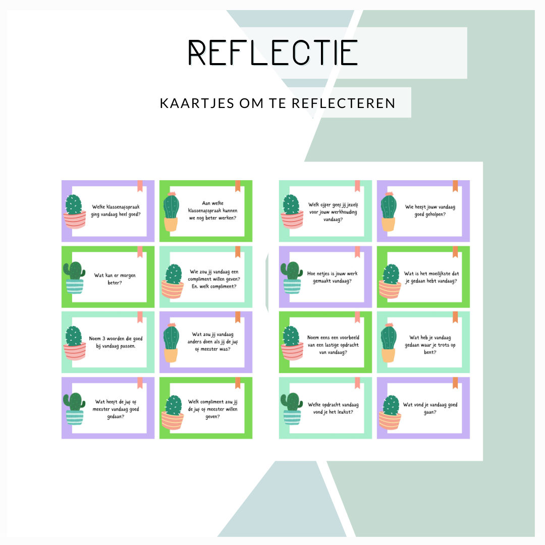 Reflectie - kaartjes