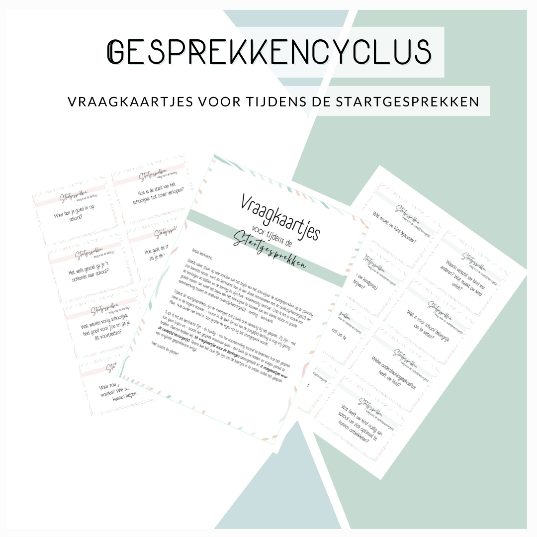 Gesprekkencyclus - vraagkaartjes startgesprekken