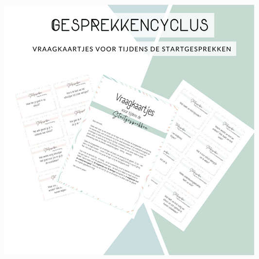 Gesprekkencyclus - vraagkaartjes startgesprekken