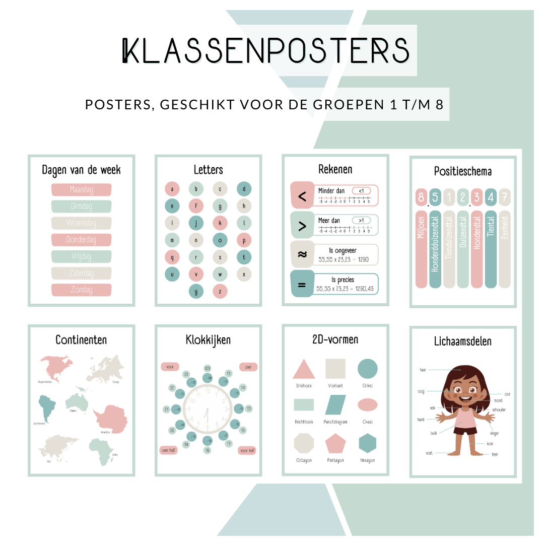 Klassenposters - pastel