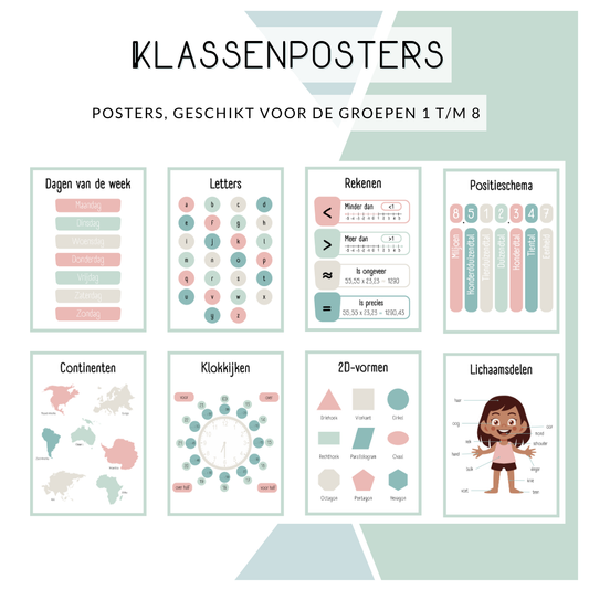 Klassenposters - pastel