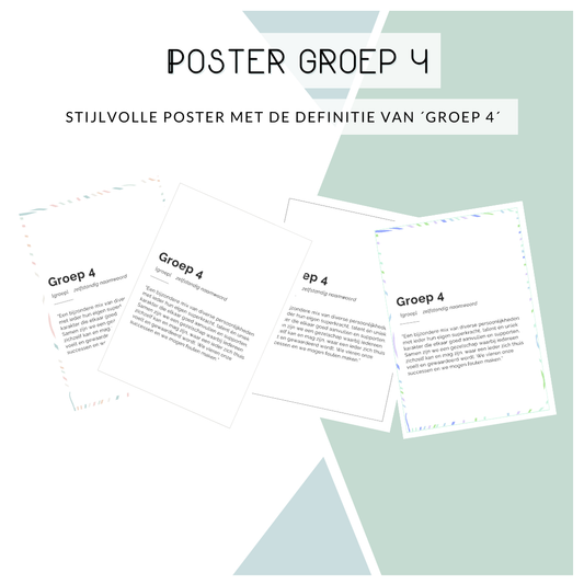 Poster definitie: groep 4