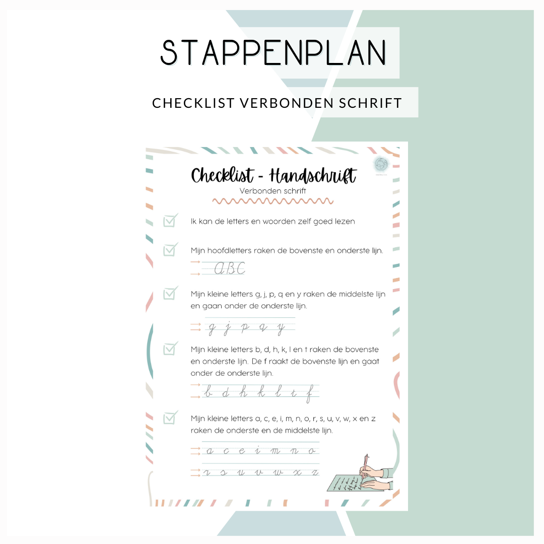 Stappenplan checklist verbonden schrift