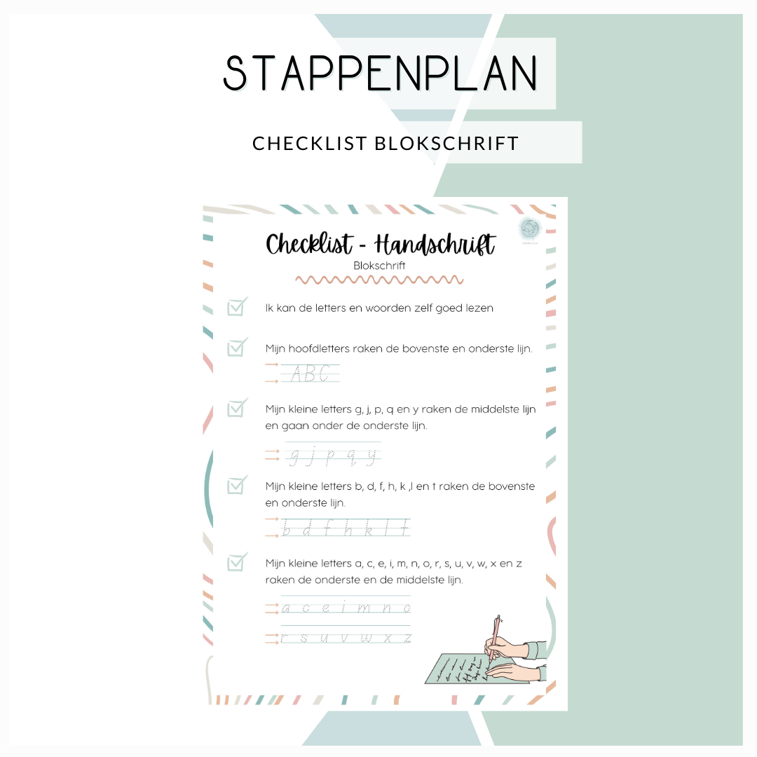 Stappenplan checklist blokschrift