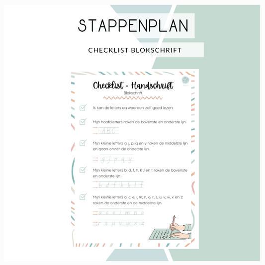 Stappenplan checklist blokschrift