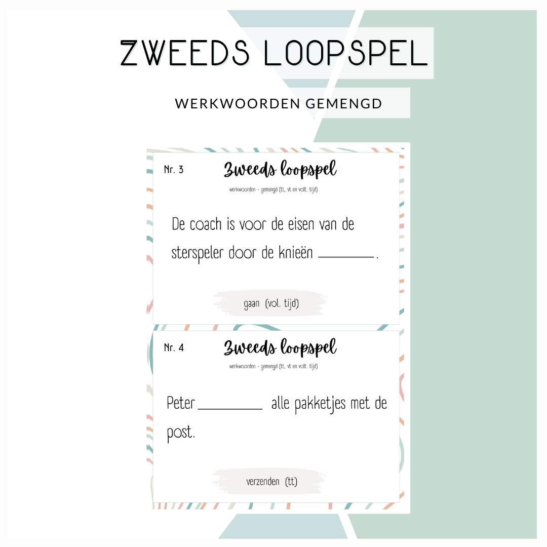 Zweeds loopspel (werkwoorden gemengd)