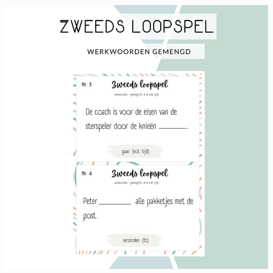 Zweeds loopspel (werkwoorden gemengd)