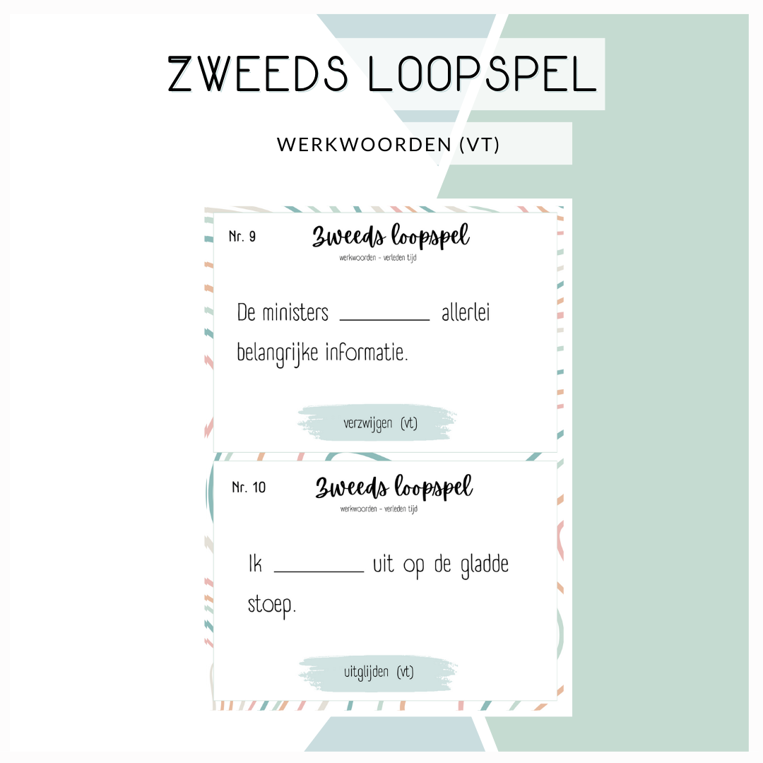 Zweeds loopspel (werkwoorden verleden tijd)