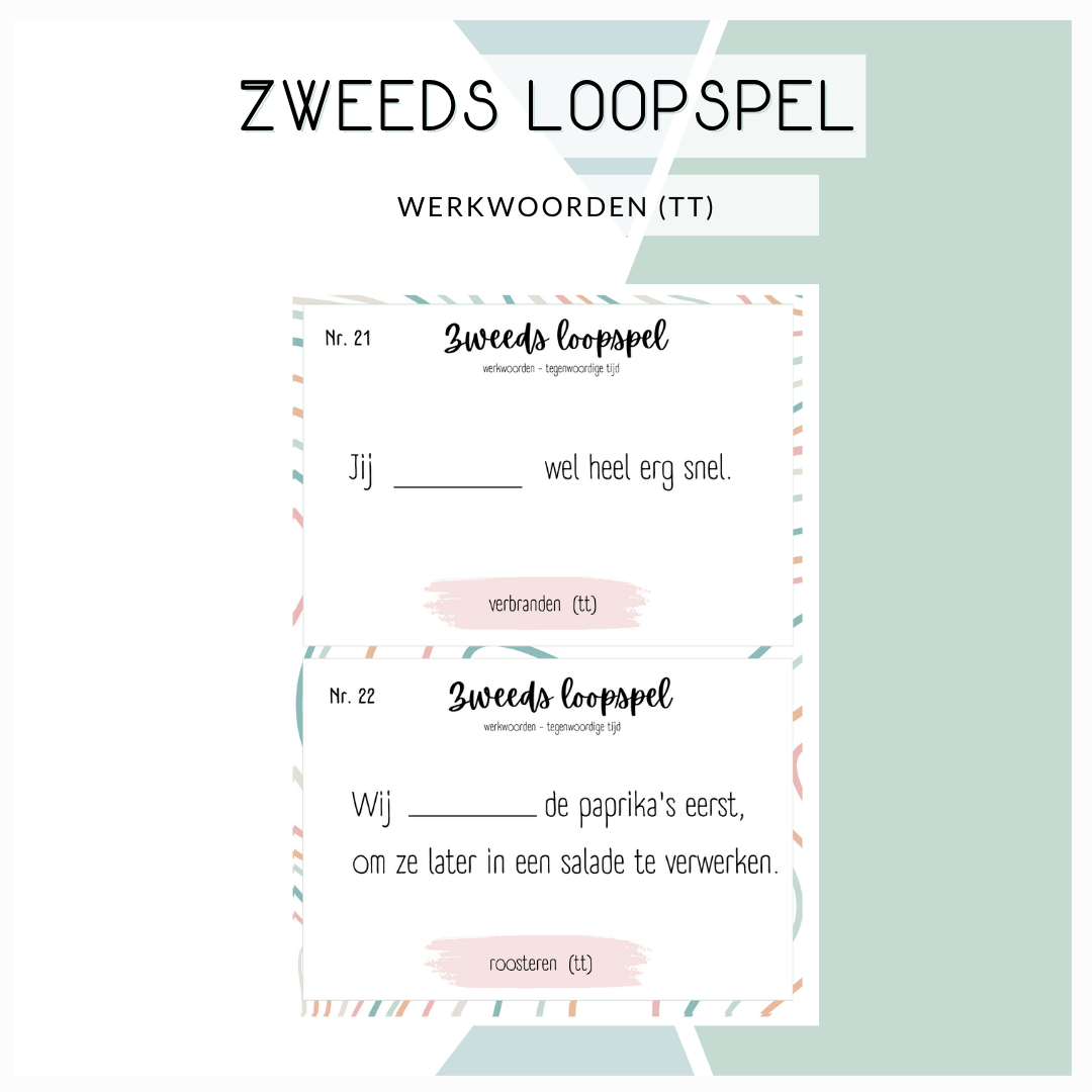 Zweeds loopspel (werkwoorden tegenwoordige tijd)