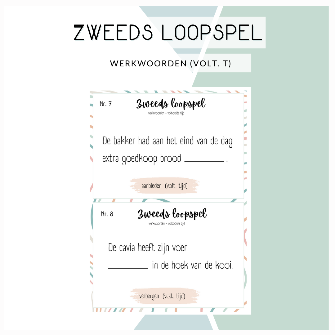 Zweeds loopspel (werkwoorden voltooide tijd)