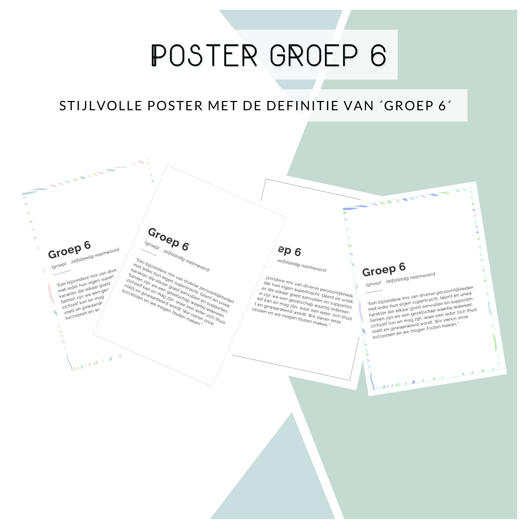 Poster definitie: groep 6