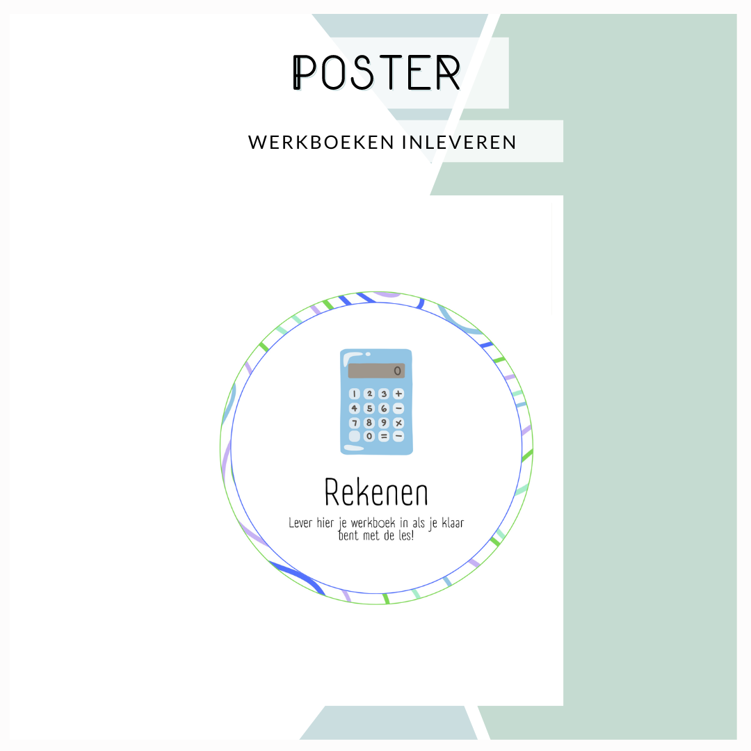 Inleverposters blauw en groen