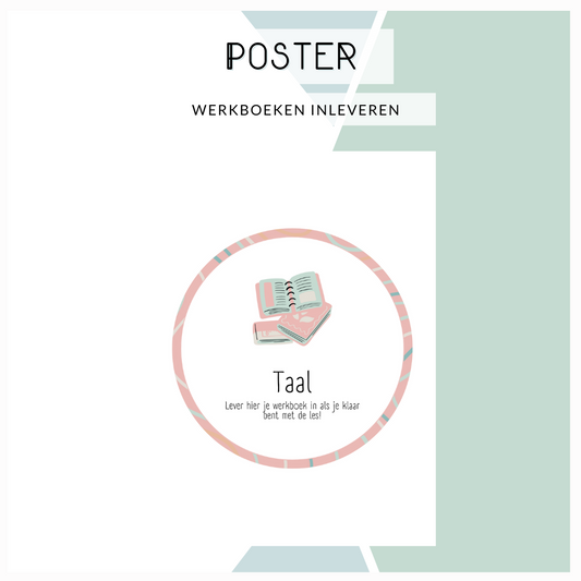 Inleverposters pastel roze