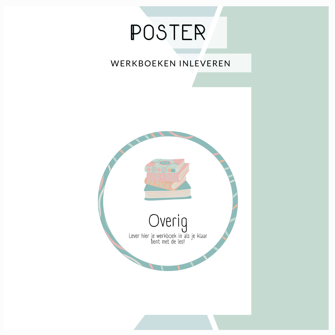 Inleverposters pastel blauw