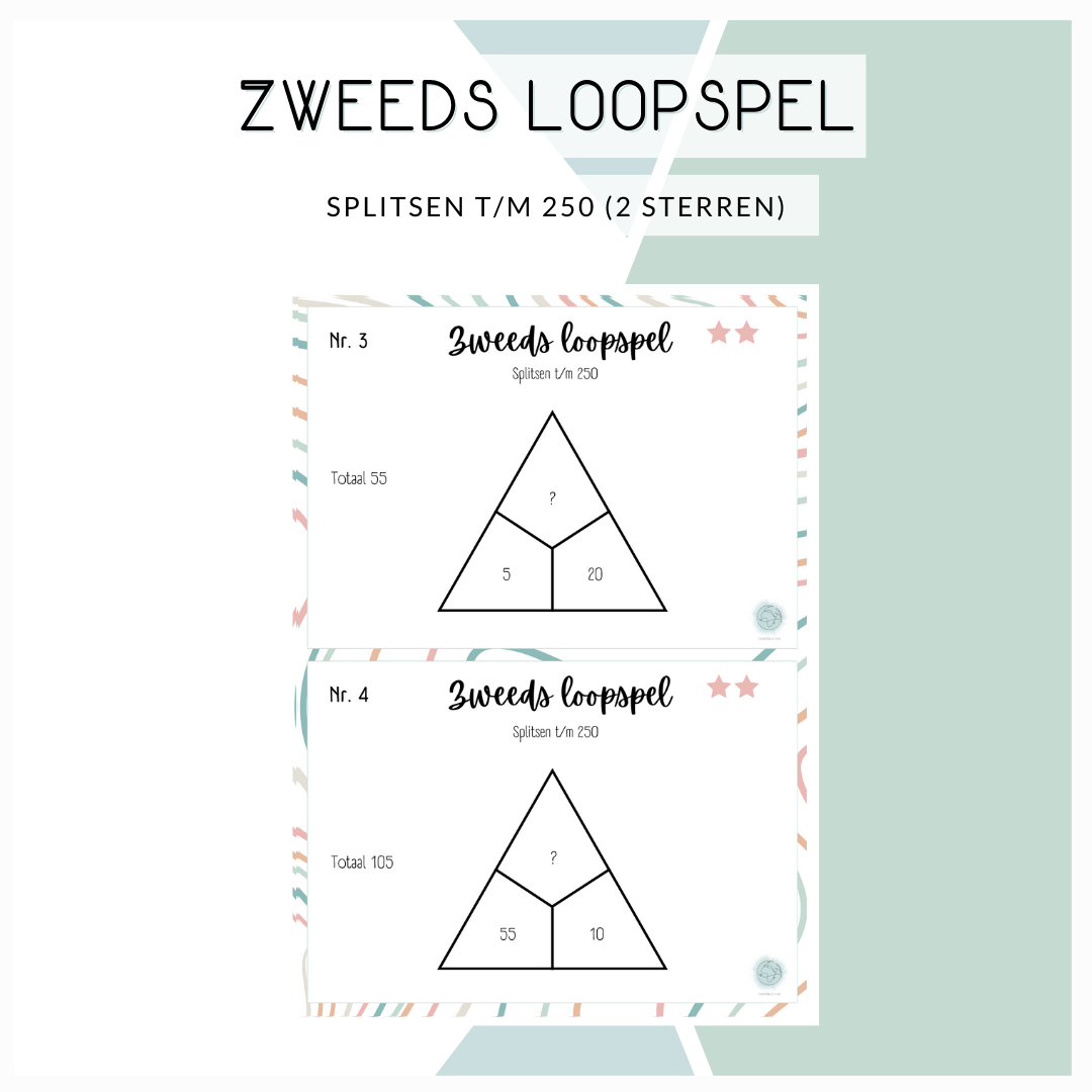 Zweeds loopspel -Splitsen t/m 250 (2-sterren niveau)