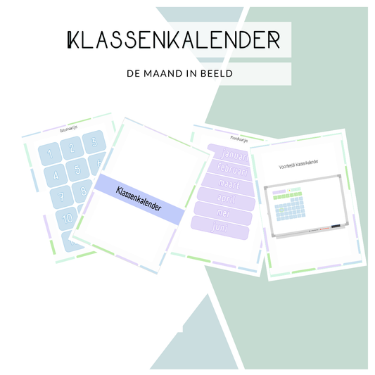 Klassenkalender (groen/blauw/paars)