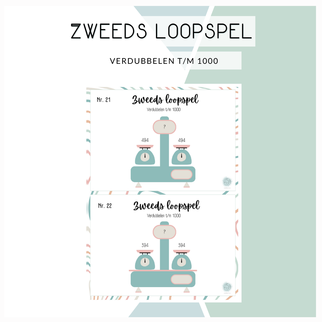 Zweeds loopspel - Verdubbelen t/m 1000