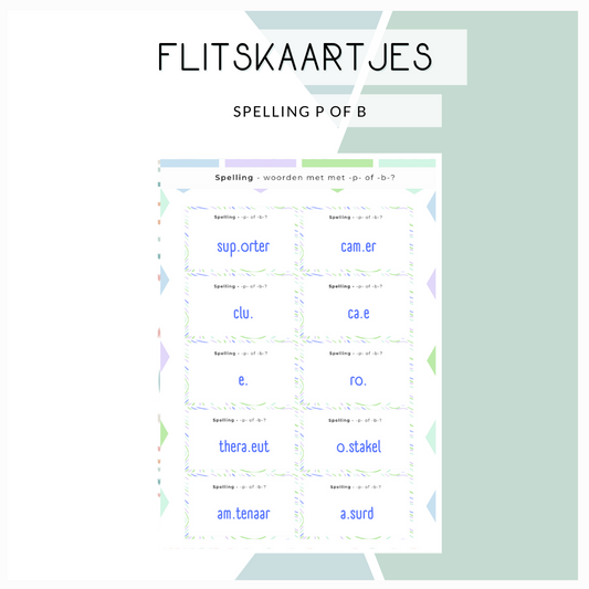 Flitskaartjes - Spelling p of b