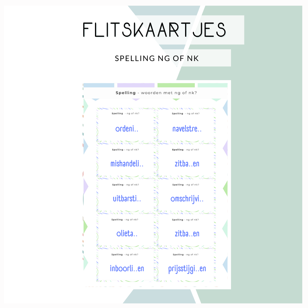 Flitskaartjes - Spelling ng of nk