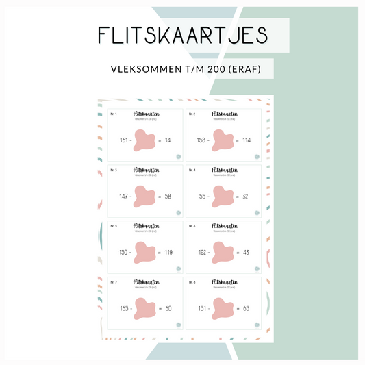 Flitskaartjes - Vleksommen t/m 200 (eraf)