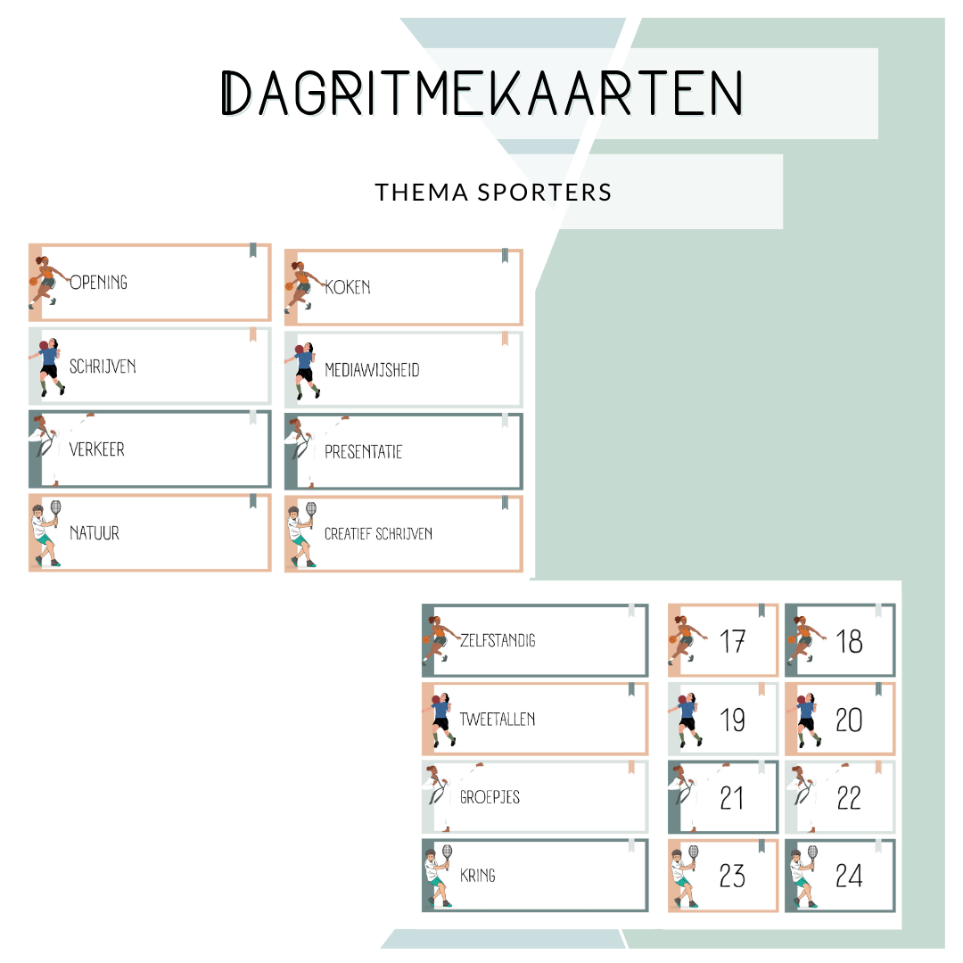 Dagritmekaarten - Thema sport