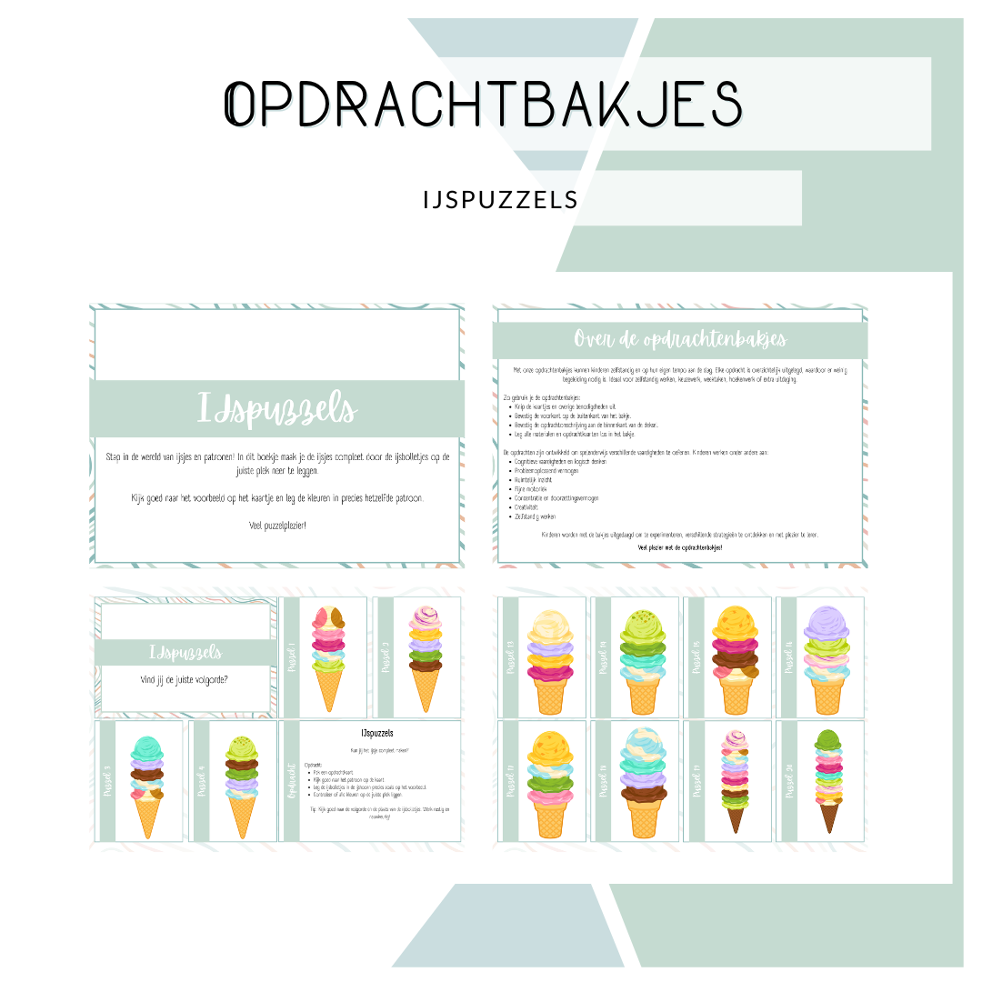 Opdrachtbakje - IJspuzzels (OB en MB)