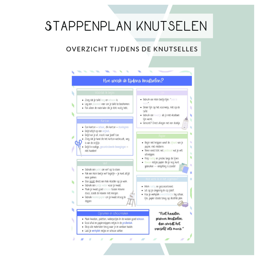 Stappenplan - Knutselen (blauw-groen-paars)