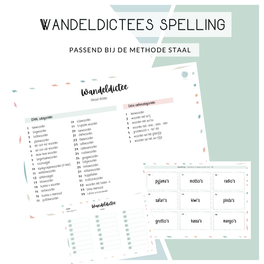 Wandeldictee spellingcategorieën