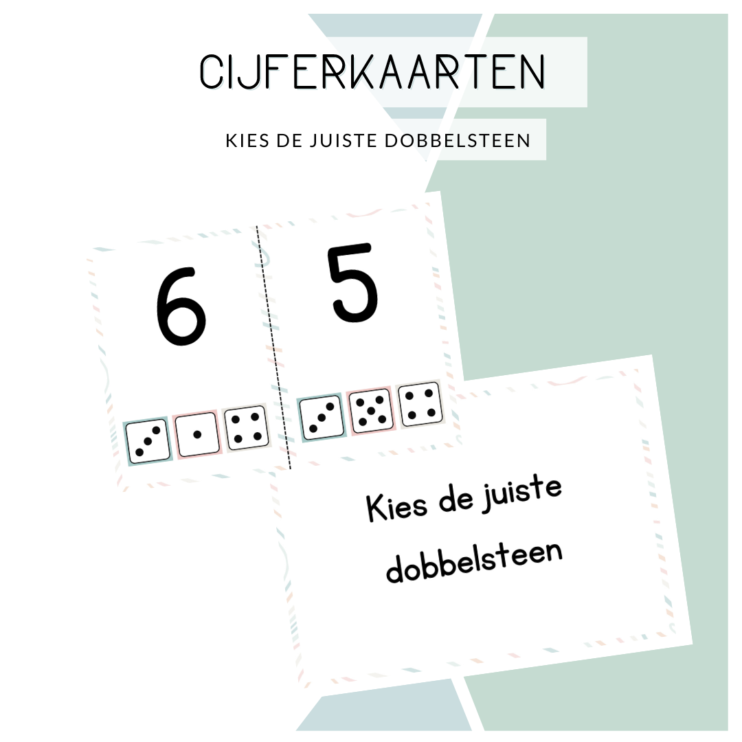 Cijferkaarten - Kies de juiste dobbelsteen