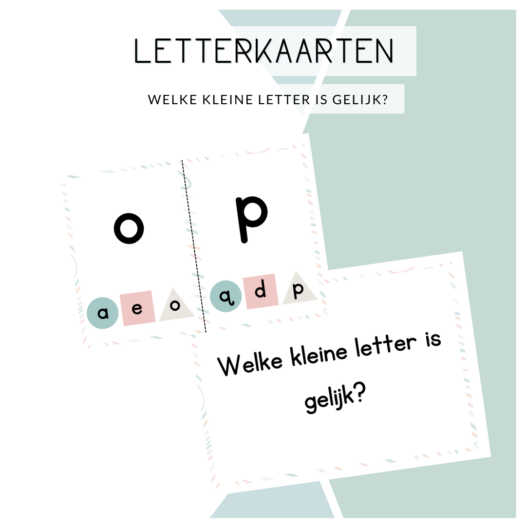 Letterkaarten - Welke kleine letter is gelijk?