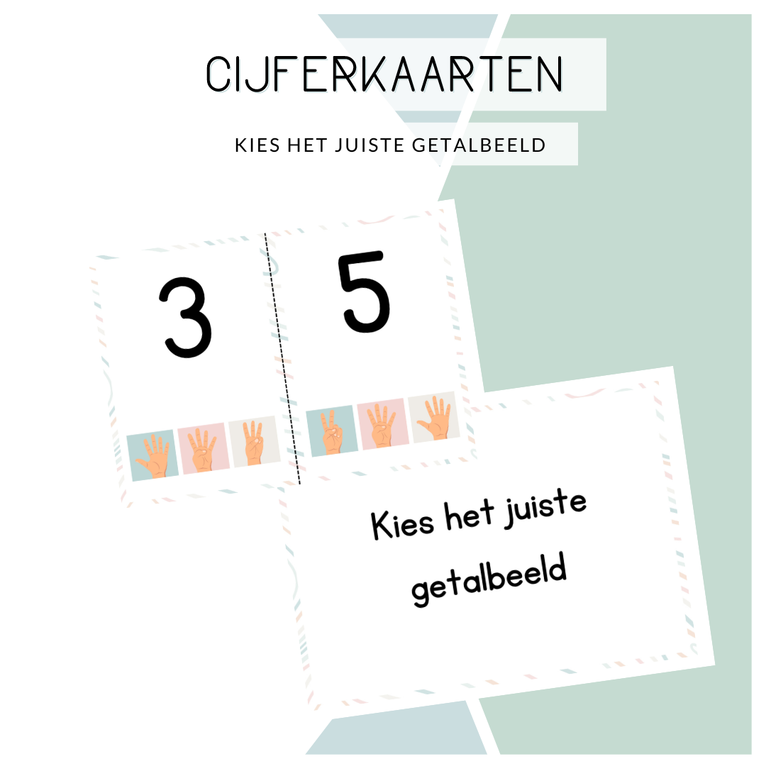 Cijferkaarten - Kies het juiste getalbeeld