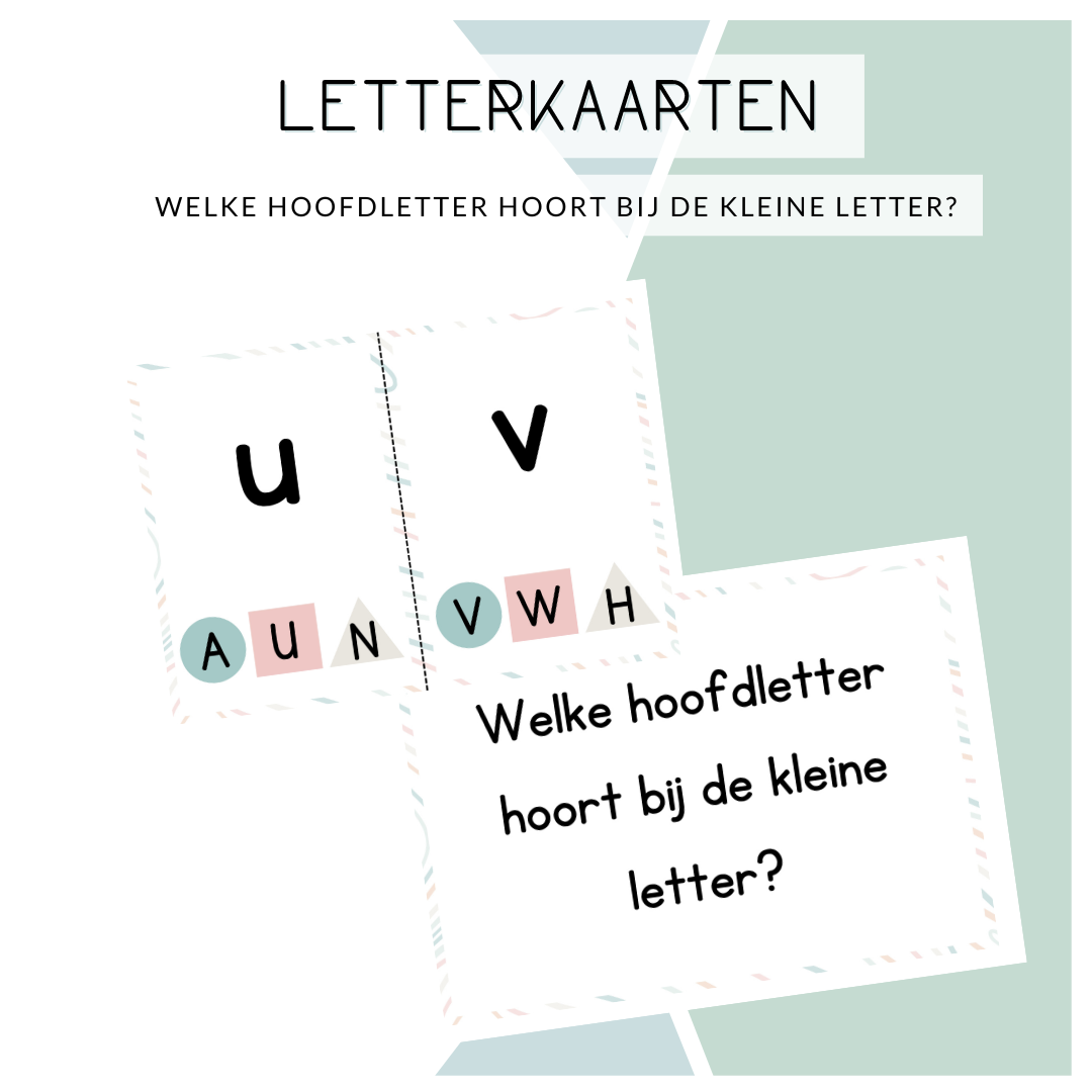 Letterkaarten - Welke hoofdletter hoort bij de kleine letter?