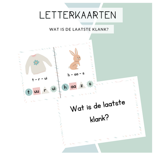 Letterkaarten - Wat is de laatste klank?