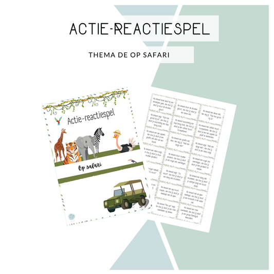 Actie-reactie spel - Thema: Op safari