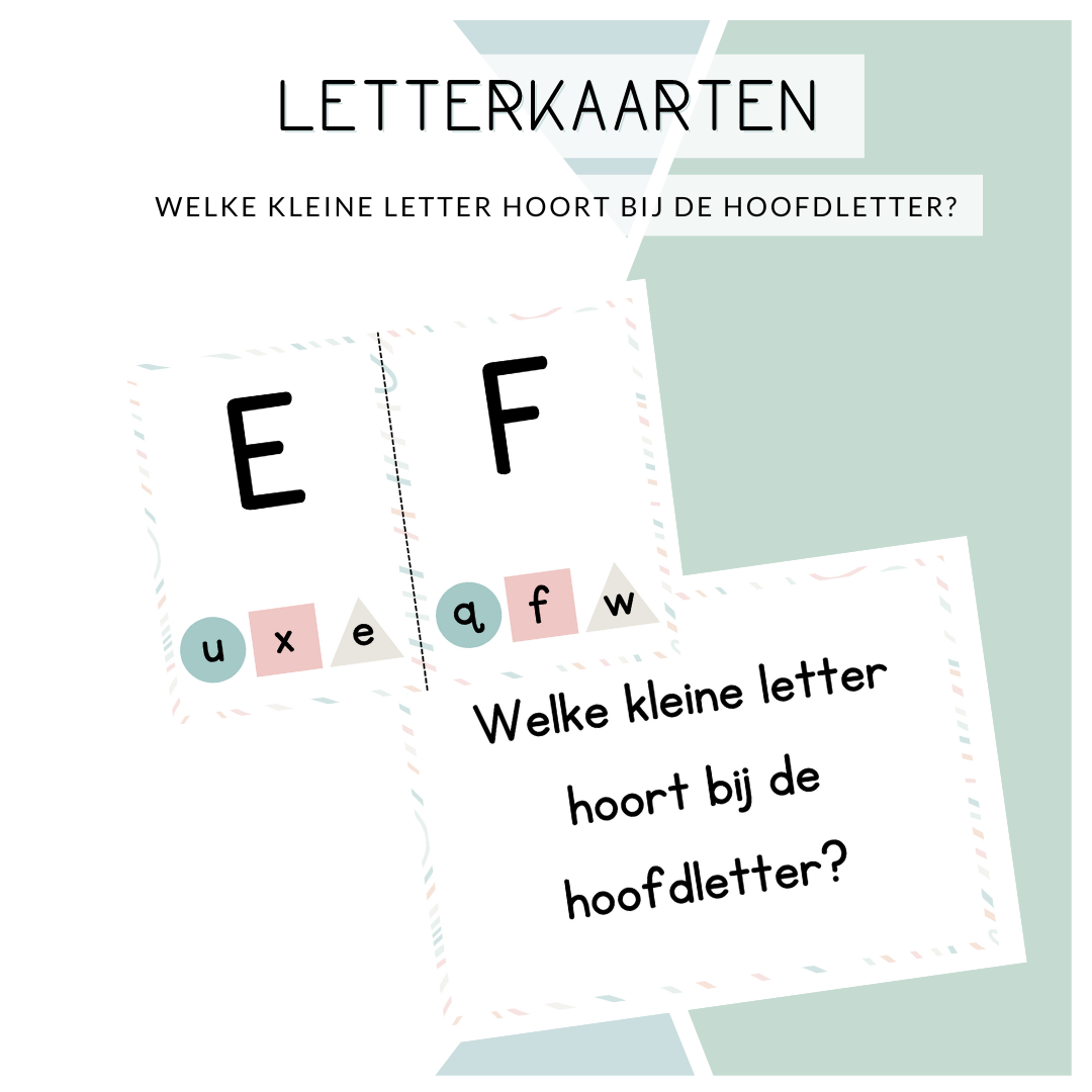 Letterkaarten - Welke kleine letter hoort bij de hoofdletter?