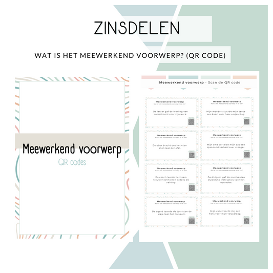 Zinsdelen - Wat is het meewerkend voorwerp? (QR-code)