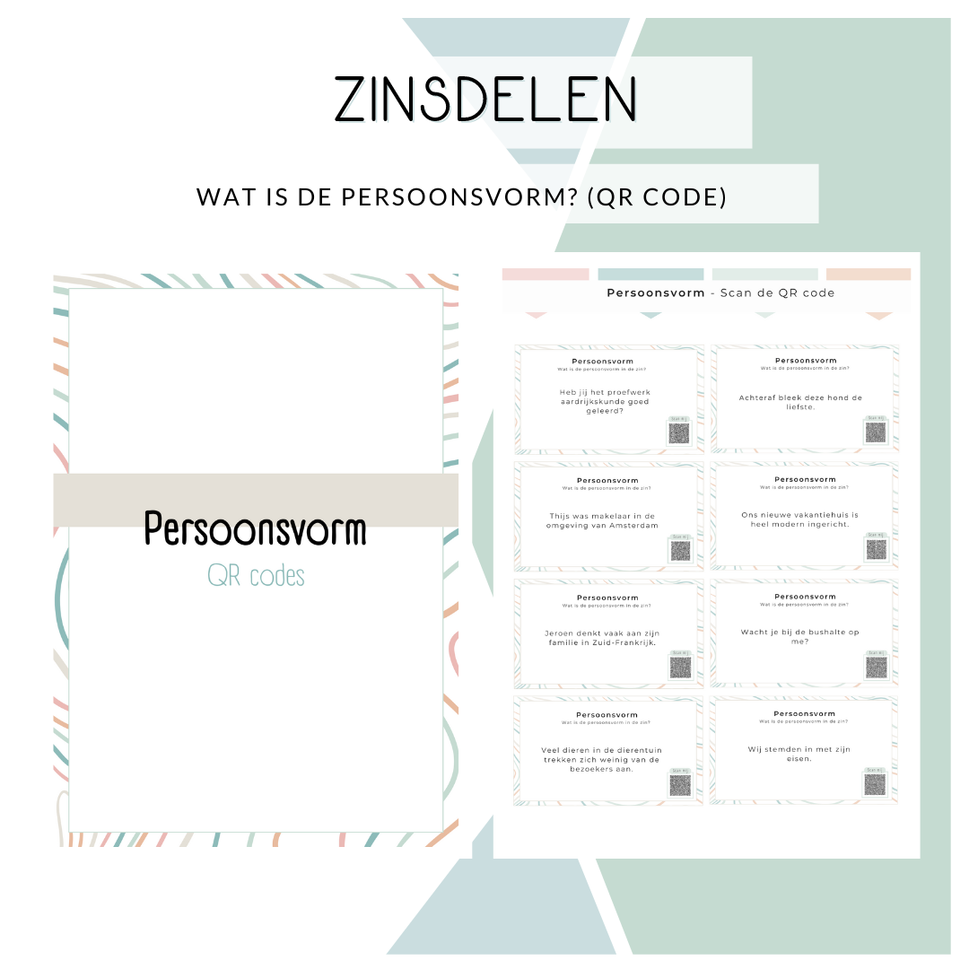 Zinsdelen - Wat is de persoonsvorm? (QR-code)